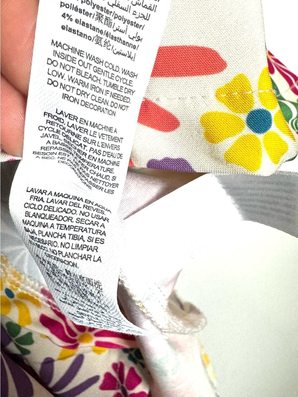 Peek Rainbow Floral Twirl Dress - White, Yellow, Purple, Pink, Green, Blue - Picture 6 of 6